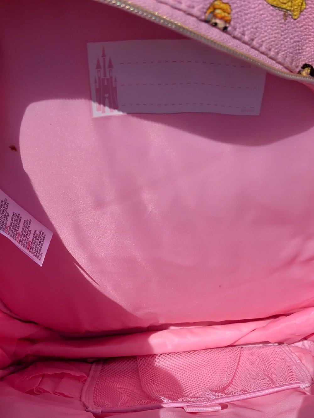 Pink Princess Pattern Mini Backpack - Picture 2 of 5